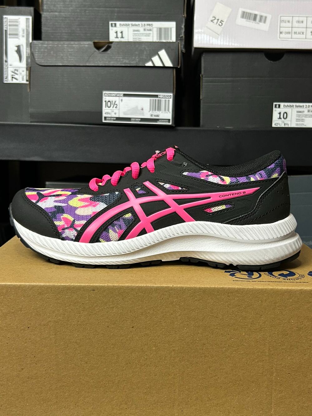 ASICS Gel Contend 8 GS Black Pink/ Size 6.5W (5Y) / Brand New!!